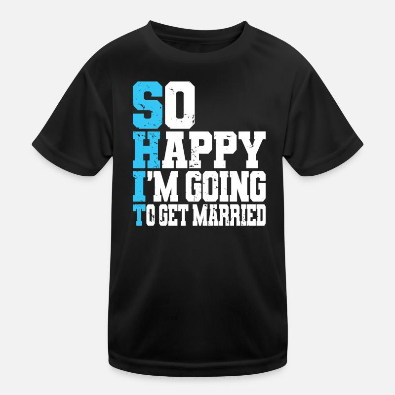 Funny Bachelor Party Engagement Wedding Married Kids Functional T-Shirt