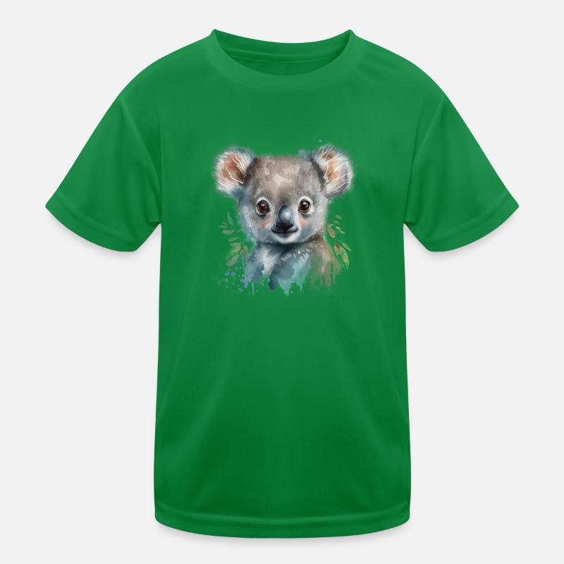 Koala Aquarelle Feuillage T-shirt sport Enfant