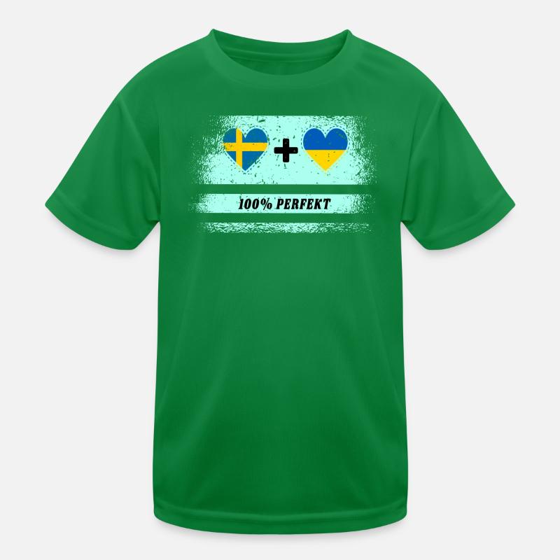 Ukraine et Suède 100% parfait / cadeau T-shirt sport Enfant