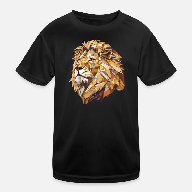 Stilisierter Löwe, geometrisch Kinder Funktions-T-Shirt