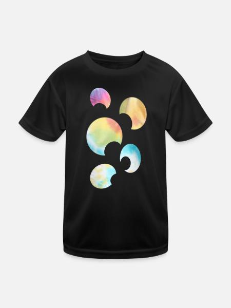 Eve Nord Pastell Design - Kinder Funktions-T-Shirt - Schwarz - Vorne