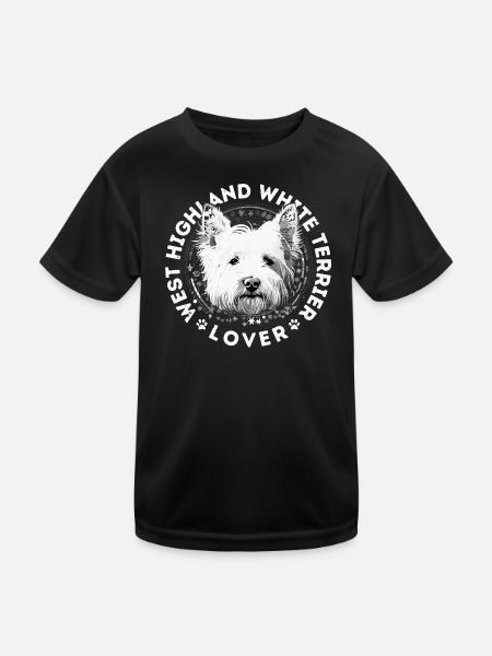 West Highland White Terrier Liebhaber - Kinder Funktions-T-Shirt - Schwarz