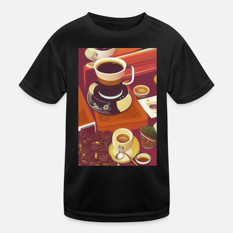 Café, grains de café T-shirt sport Enfant