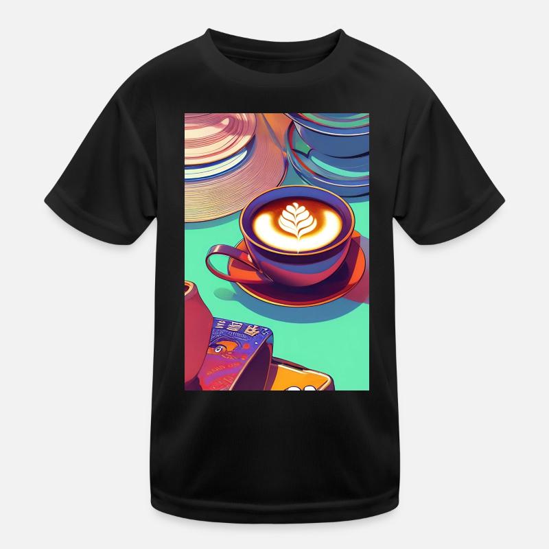 Coffee, coffee beans Kids Functional T-Shirt