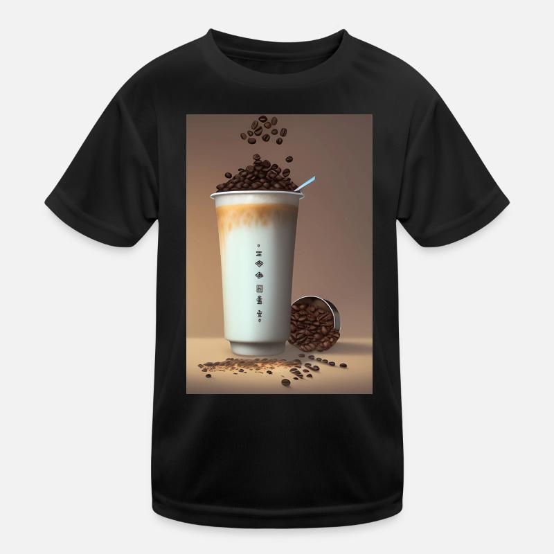 Coffee, coffee beans Kids Functional T-Shirt