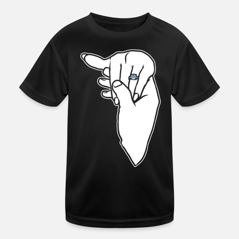 Verlobungs-Ehering-Hand Kinder Funktions-T-Shirt