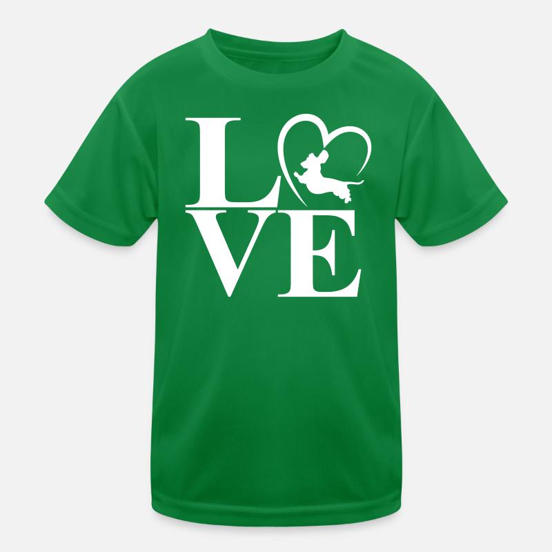 Teckel Dackel Love Heart T-shirt sport Enfant