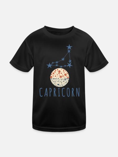 La constellation du Capricorne - T-shirt sport Enfant - noir - Devant