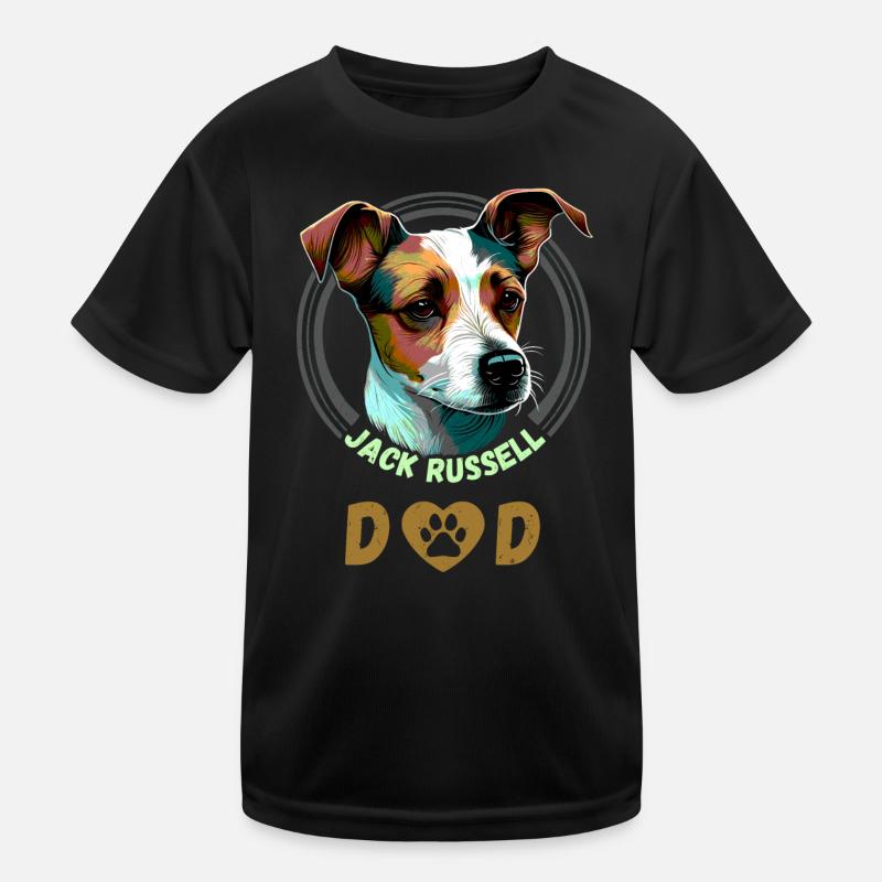 Jack Russell Dad - Kids Functional T-Shirt - black