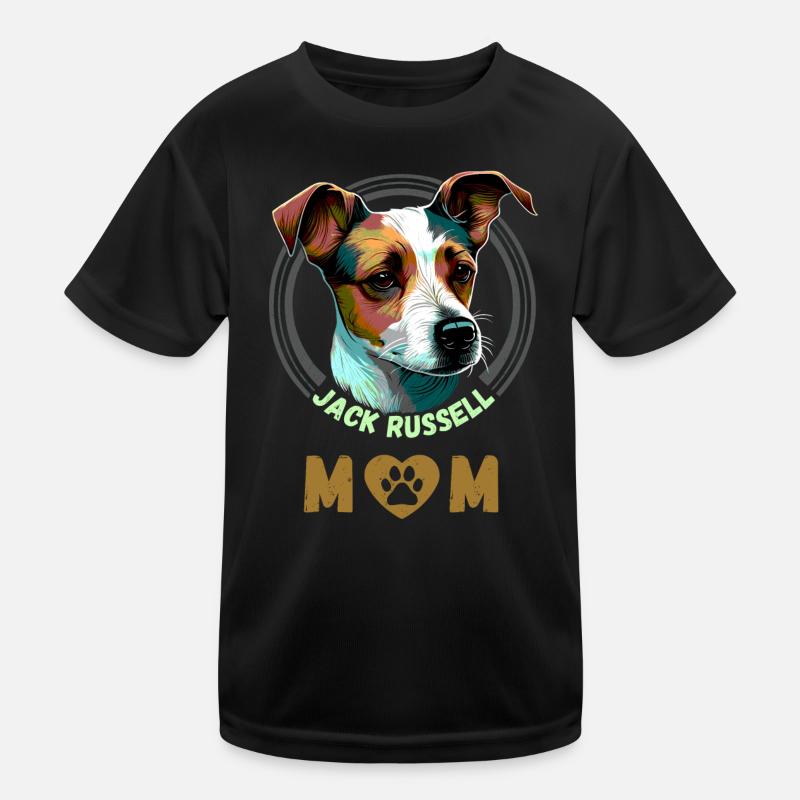 Jack Russell Mom - Kids Functional T-Shirt - black