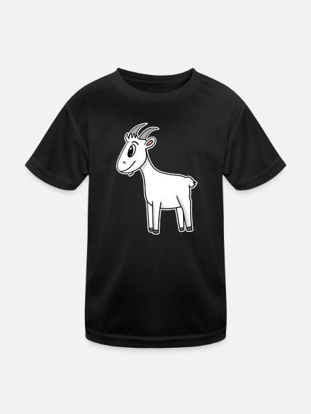 Goat Goat Goat - Kids Functional T-Shirt - black - Front