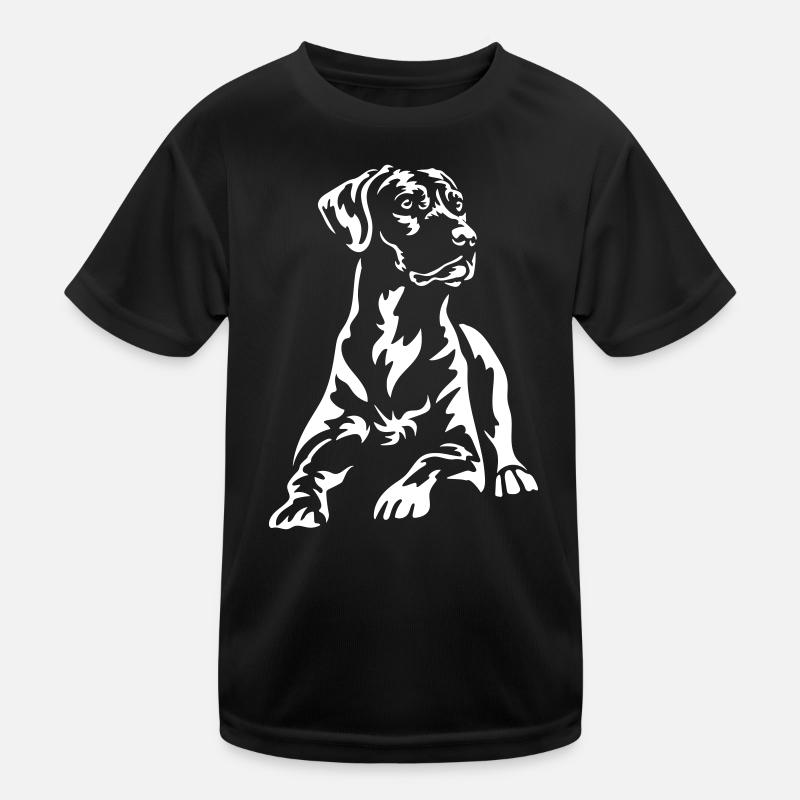 Rhodesian Ridgeback "Black Edition" - Kinder Funktions-T-Shirt - Schwarz