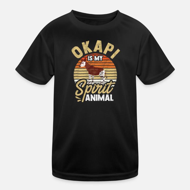 Okapi is my spirit animal Kids Functional T-Shirt