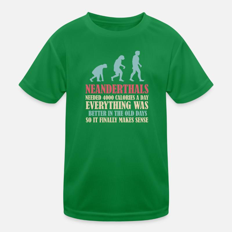 Neanderthal prehistoric primate anthropologist Kids Functional T-Shirt