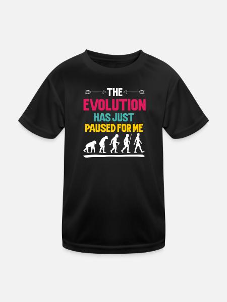 The Evolution Has Just Paused For Me - Kids Functional T-Shirt - black - Front