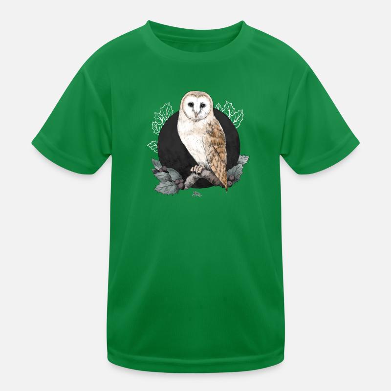 Barn owl before new moon Kids Functional T-Shirt