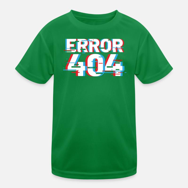 Error 404 Glitch Kids Functional T-Shirt