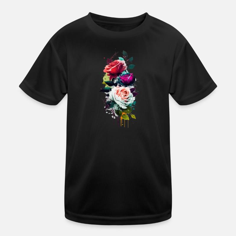 Belles Roses Fleurs Mutertag Cadeau T-shirt sport Enfant