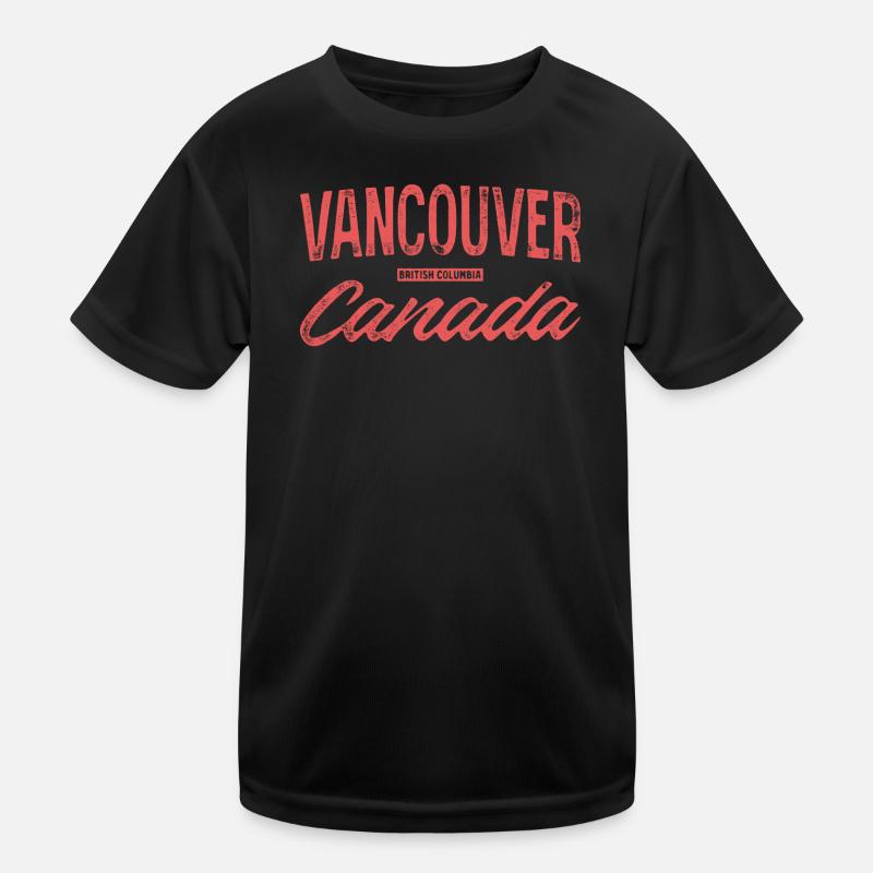 Vancouver Canada Vintage Druckschrift Kinder Funktions-T-Shirt