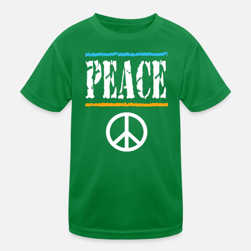 Retro Peace Vibes Tee Kids Functional T-Shirt