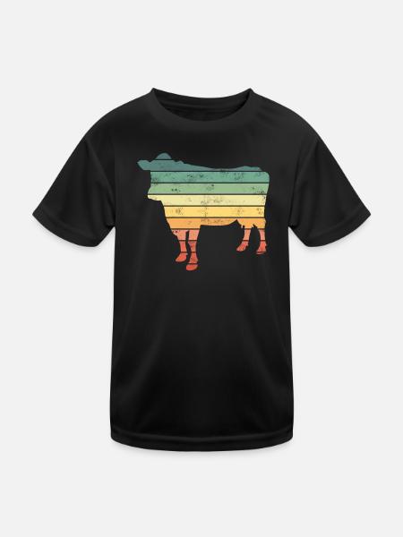 Cow Cows - Kids Functional T-Shirt - black - Front