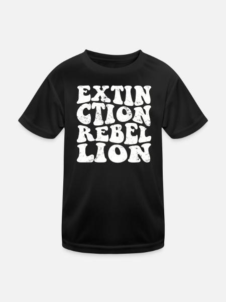 Extinction Rebellion Retro white - Kids Functional T-Shirt - black - Front