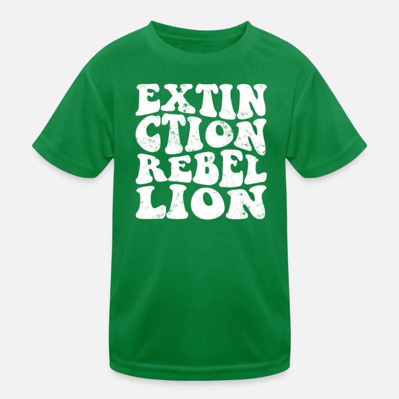 Extinction Rebellion Retro white Kids Functional T-Shirt