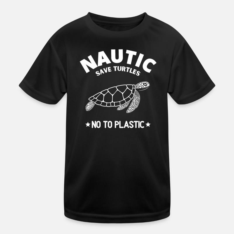 turtle, turtle, no to plastic Kids Functional T-Shirt