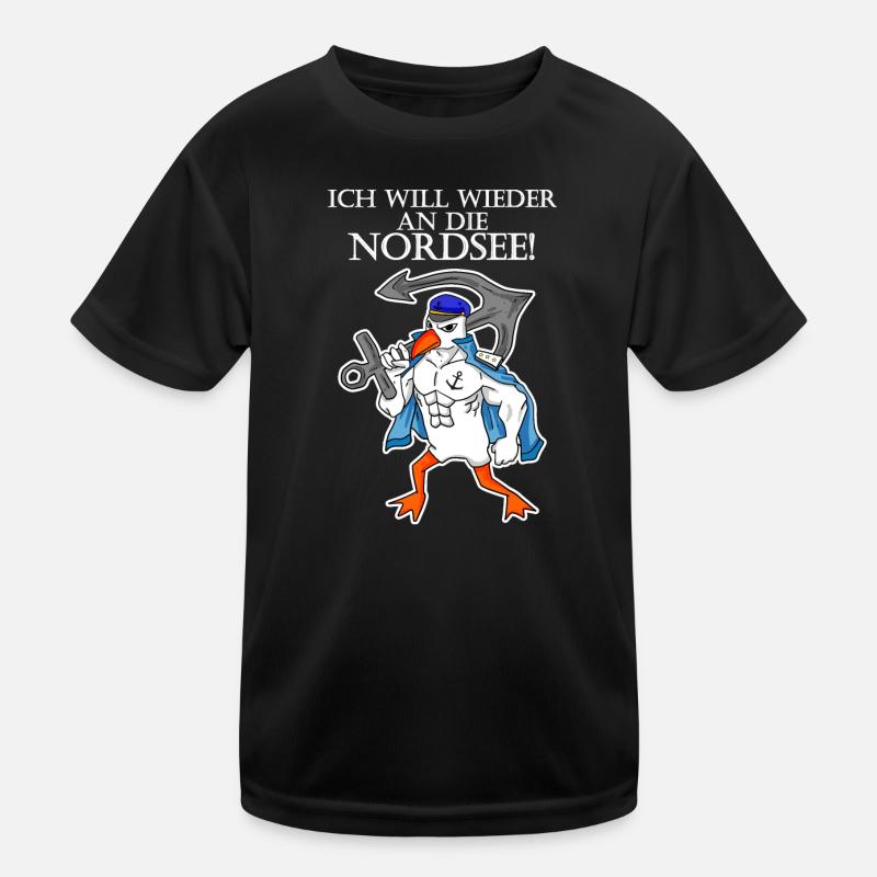 Nordsee Spruch Kinder Funktions-T-Shirt