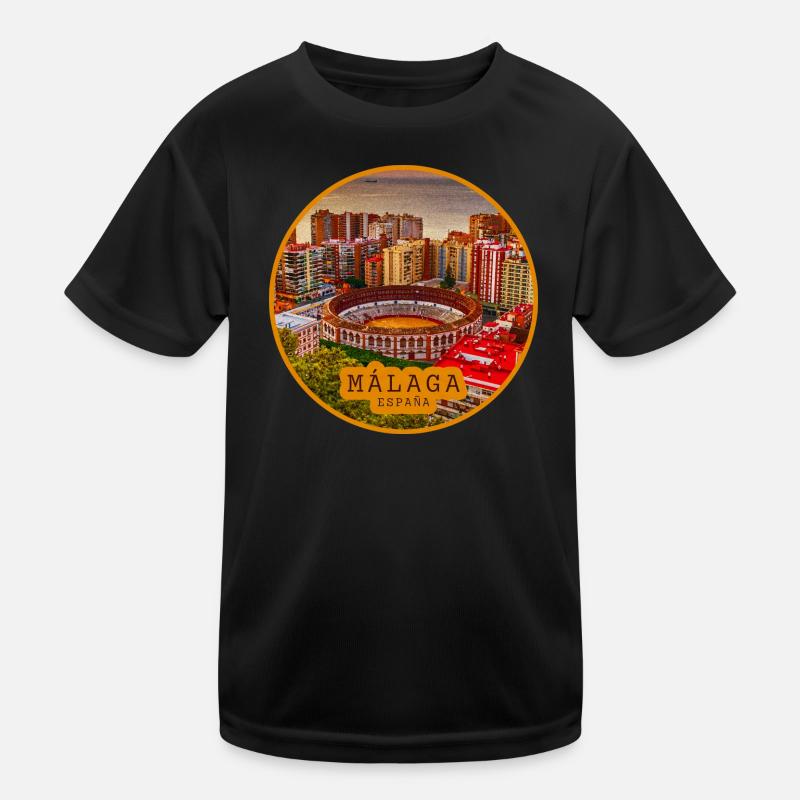 Malaga Bullring Panorama Kids Functional T-Shirt