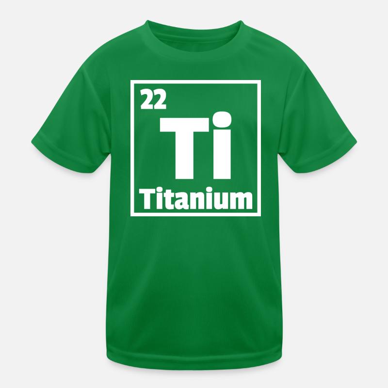 Titan Ti Periodensystem der Elemente Kinder Funktions-T-Shirt