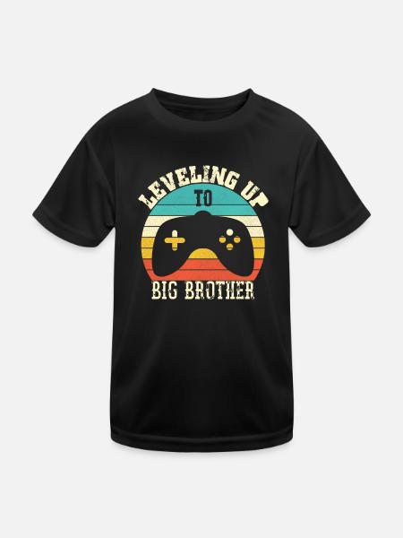 Steigen Sie auf Big Brother auf - Kinder Funktions-T-Shirt - Schwarz - Vorne