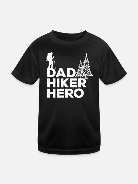 Nature Experience Hiking Routes Statement Hiking - Kids Functional T-Shirt - black - Front
