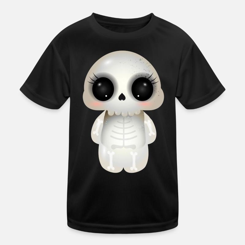 Crâne mignon avec orbites et cils foncés T-shirt sport Enfant