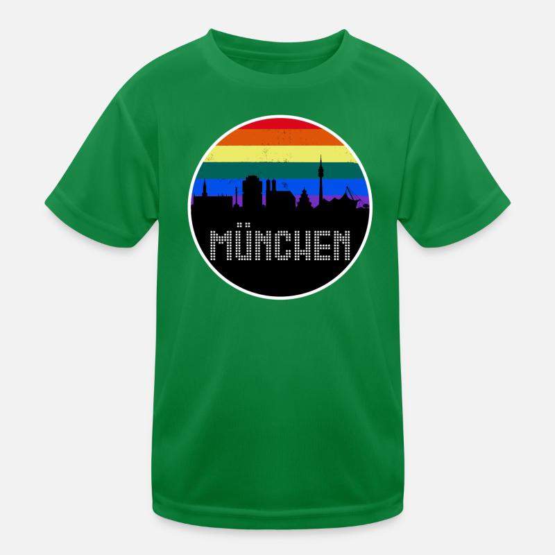 L’arc-en-ciel de Munich Skyline T-shirt sport Enfant