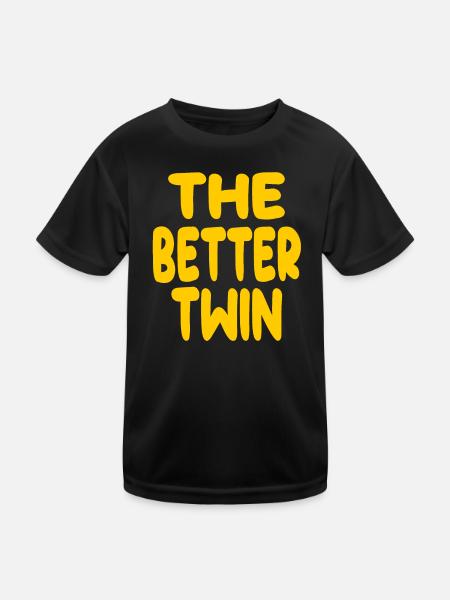 I'm The Better Looking Twin - Kids Functional T-Shirt - black
