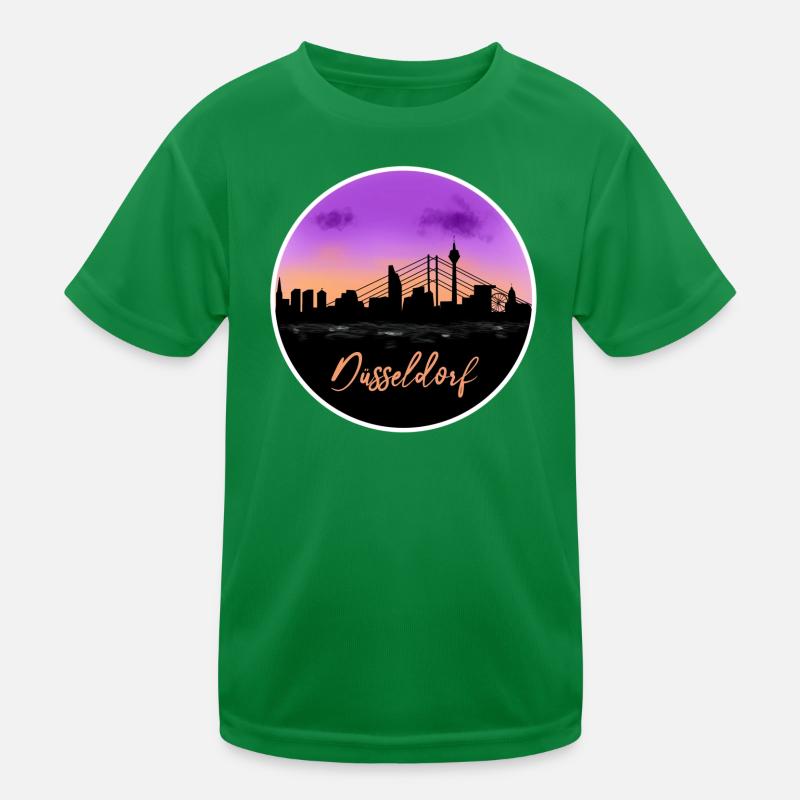 Dusseldorf Fine Skyline Kids Functional T-Shirt