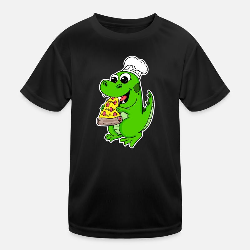 Gourmet Dino Pizza Kids Functional T-Shirt