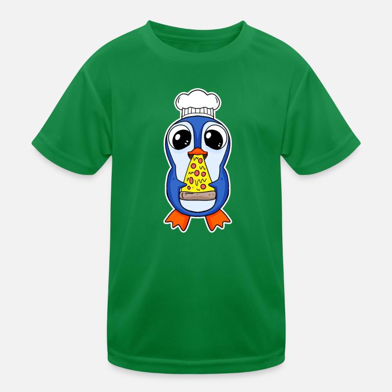 Gourmet Pinguin Pizza Kinder Funktions-T-Shirt
