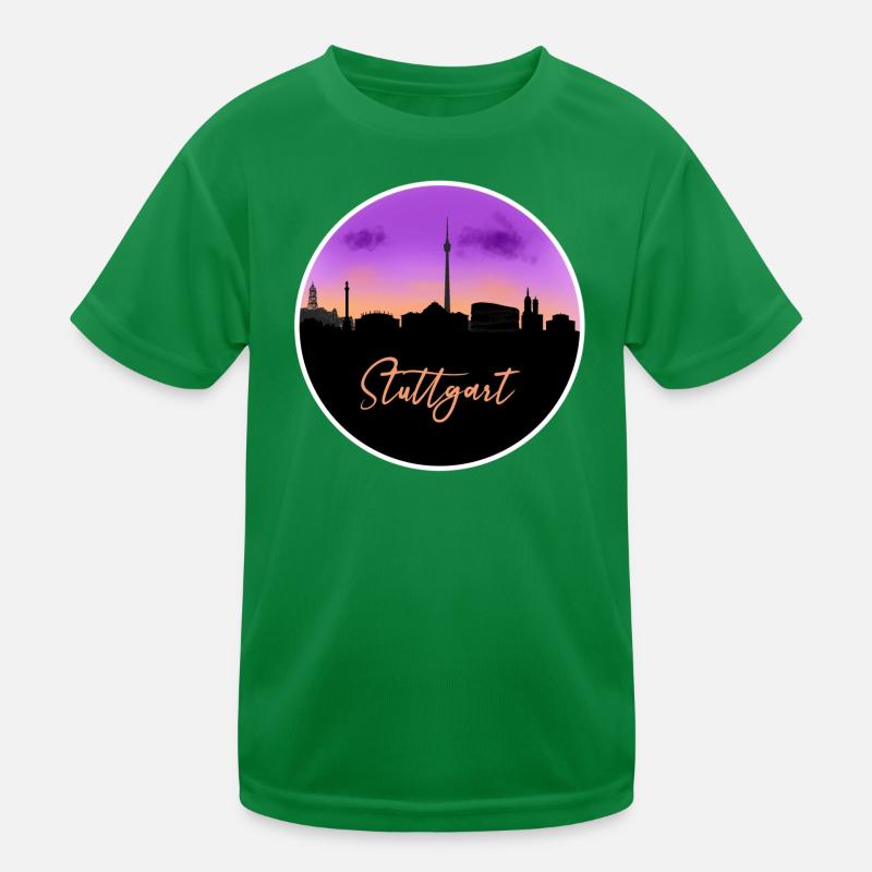 Stuttgart Fine Skyline Kids Functional T-Shirt