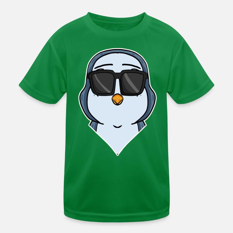 cooler Pinguin mit Sonnenbrille Kinder Funktions-T-Shirt