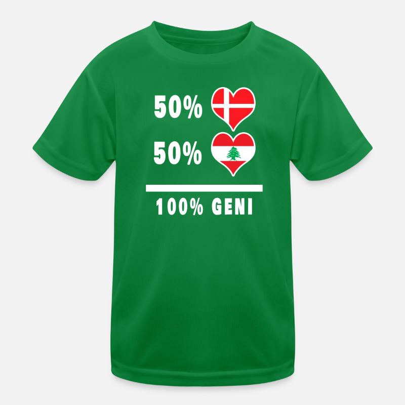 Liban et Danemark 100% drapeau de génie T-shirt sport Enfant