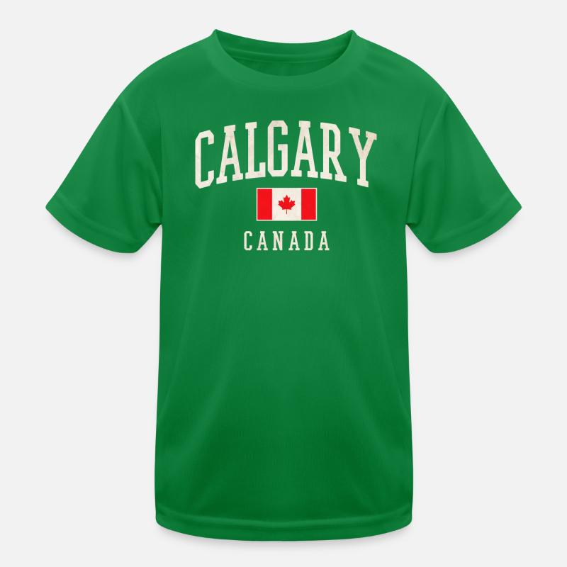 Calgary Canada Vintage Kids Functional T-Shirt