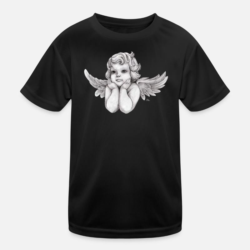 Kleine träumerische Engel-Putte Kinder Funktions-T-Shirt