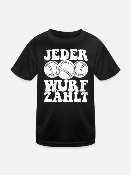 Boule Spruch Kugeln für Bouler Boccia Spiel - Kinder Funktions-T-Shirt - Schwarz