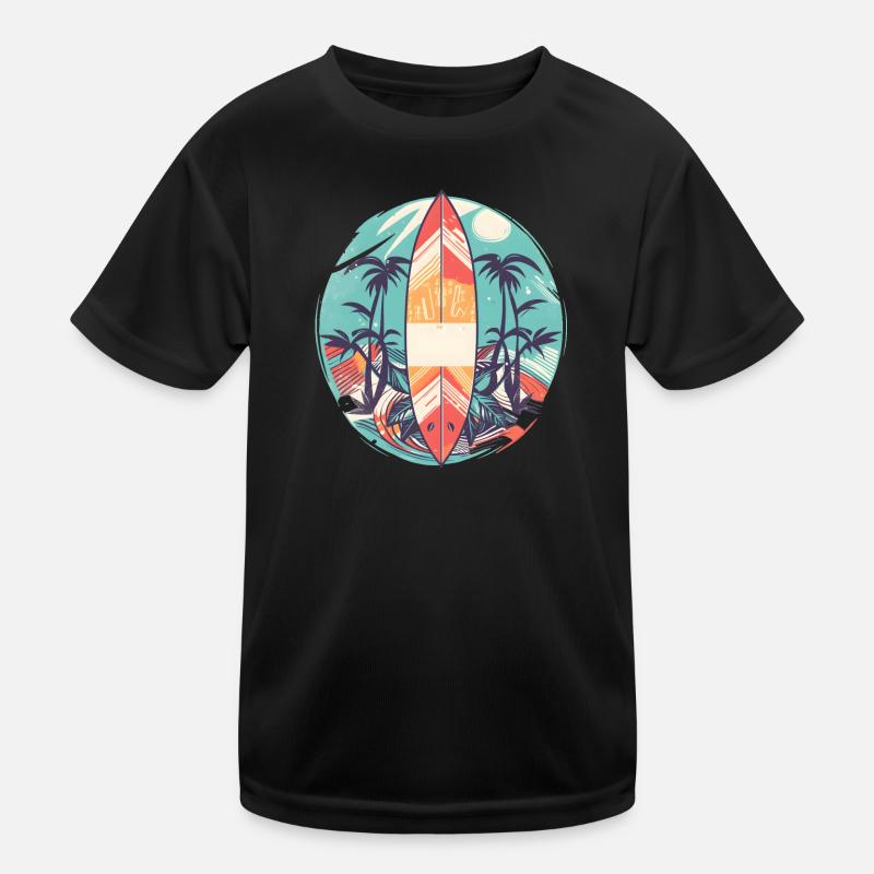 Surfbrett Kinder Funktions-T-Shirt