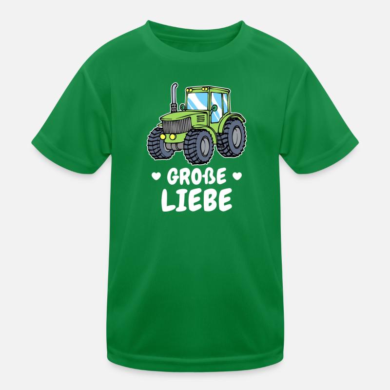Nutzfahrzeug Trecker Bauer Statement Traktor Feld Kinder Funktions-T-Shirt