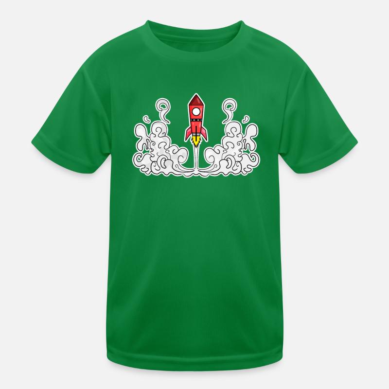 Rakete Raketenstart Start Kinder Funktions-T-Shirt