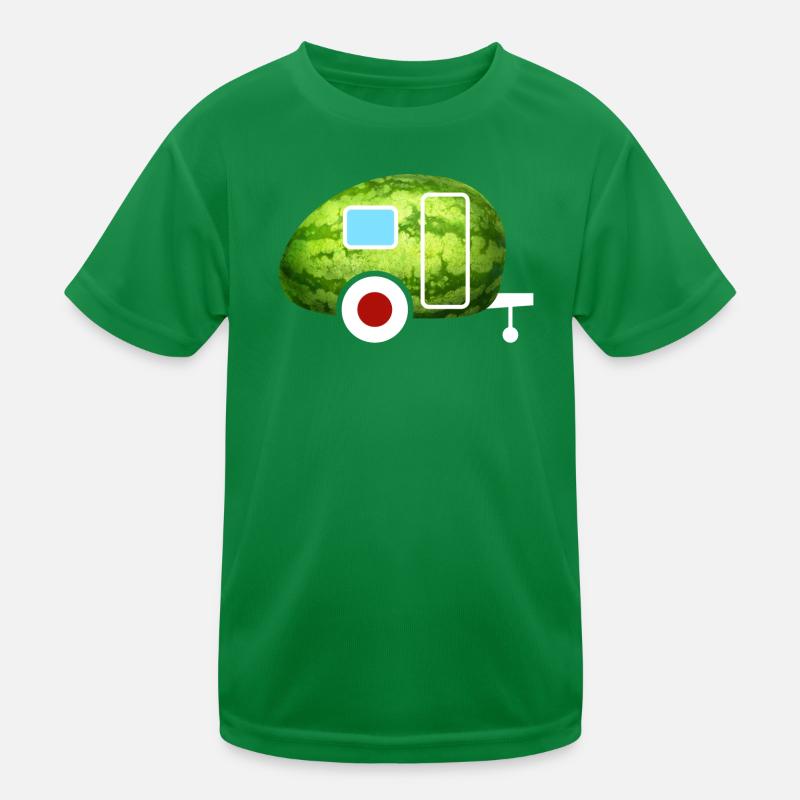 Melon Caravan Caravan Retro Summer Camping Fan Kids Functional T-Shirt