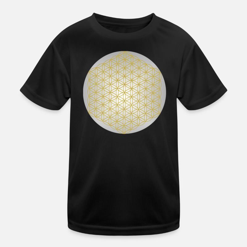 Fleur de Vie Or - 5ème Dimension - Mandala T-shirt sport Enfant
